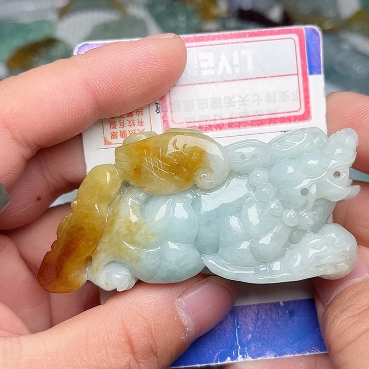 翡翠颈饰未镶嵌大貔貅