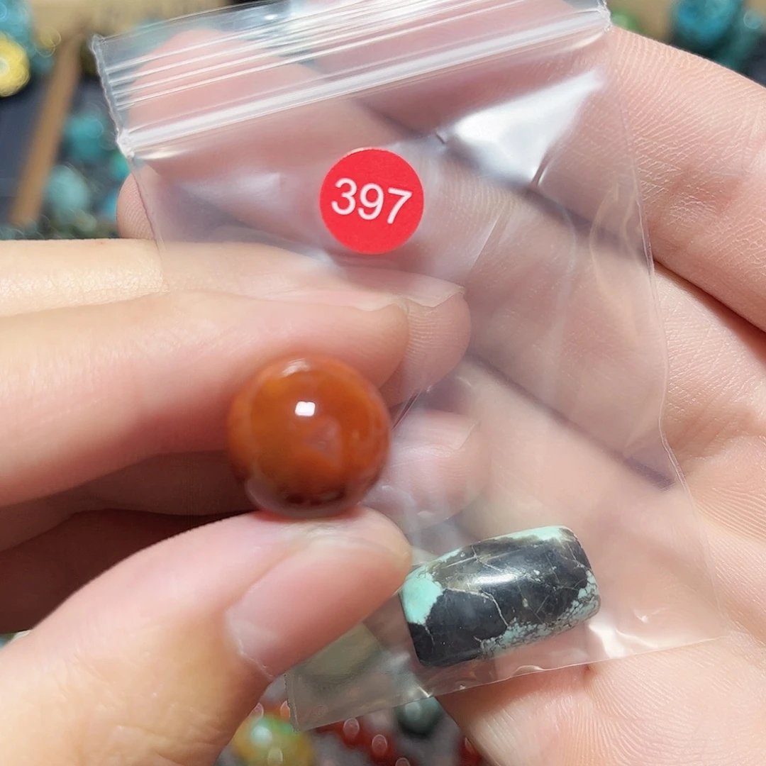 桥****玛瑙/玉髓未镶嵌圆珠桶珠老型手串！！