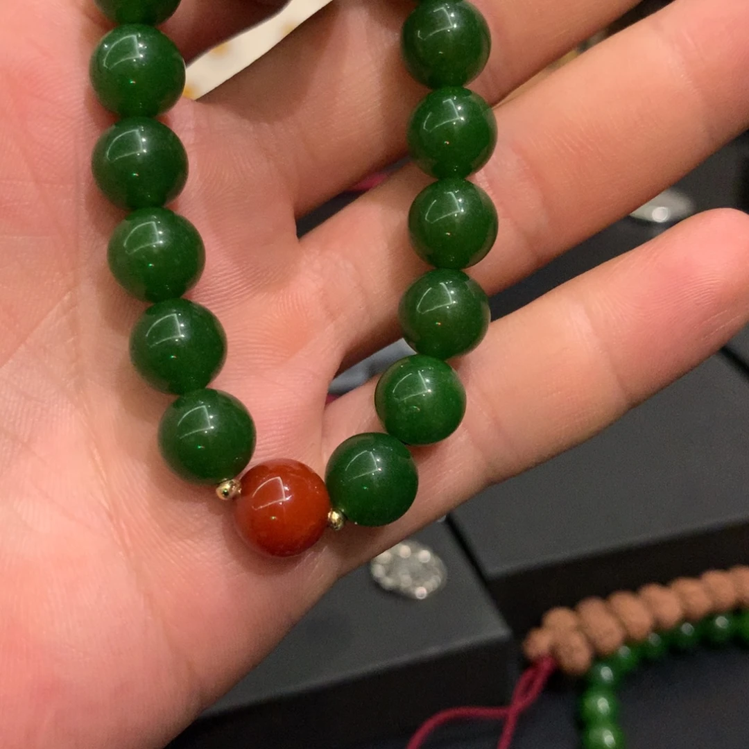 傻****吊坠金刚菩提碧玉南红