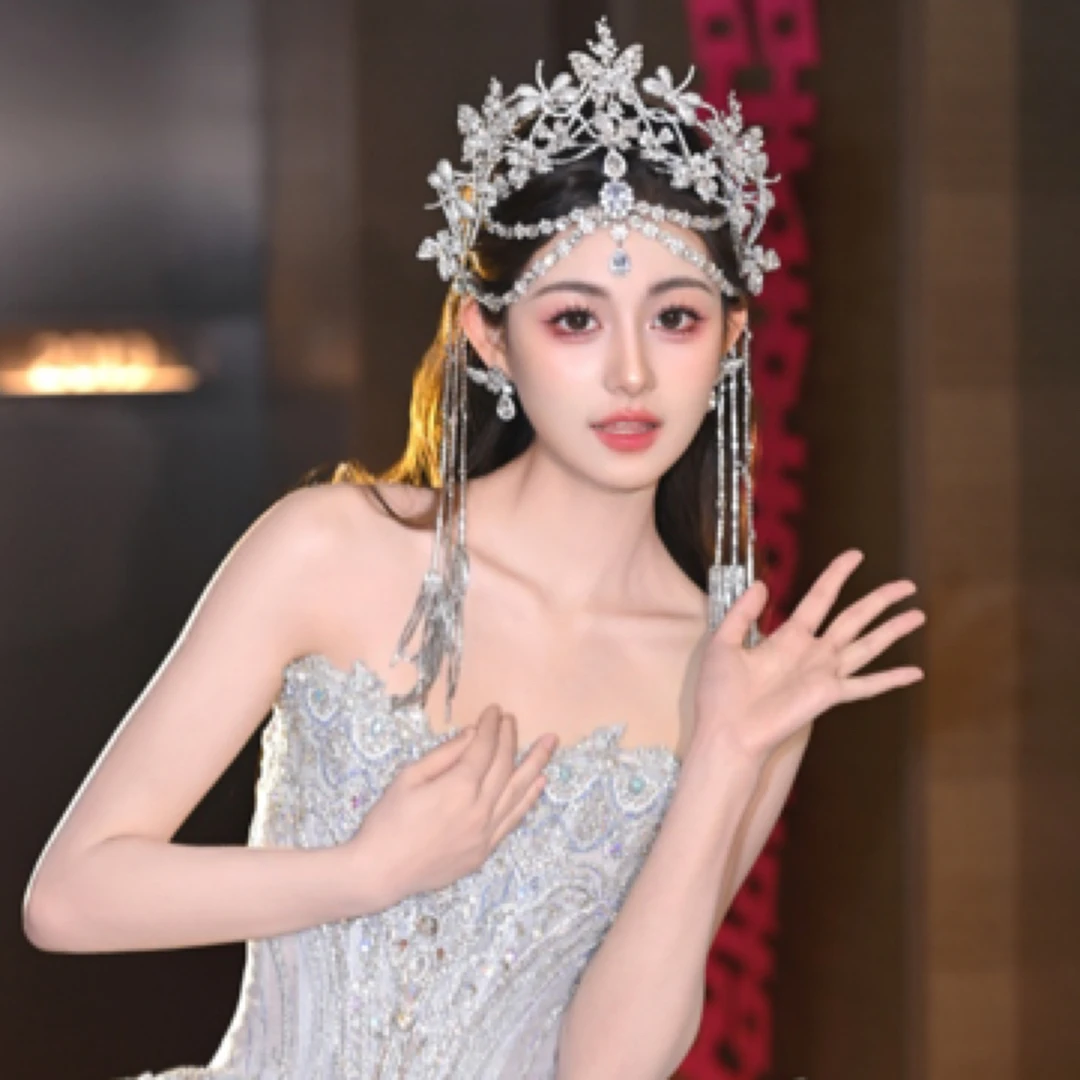 非金属仿水晶婚庆饰品 新款901蝴蝶蜻蜓甜美百搭气质皇冠