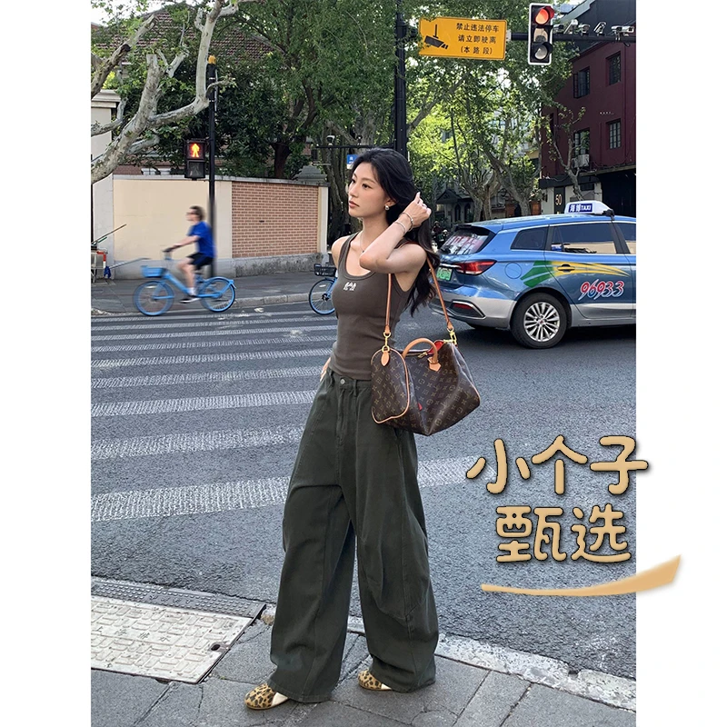 小个子甄选阔腿裤other+设计感新复古风显瘦牛仔裤纯欲慵懒风女装