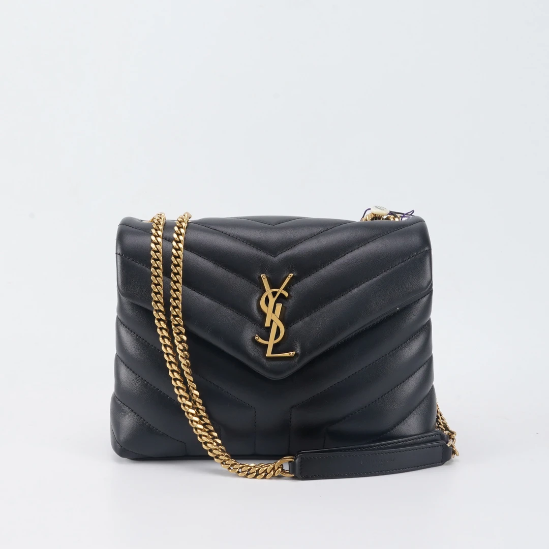95新 YSL/圣罗兰 【总仓】方胖子包小号黑金/BGD901840009