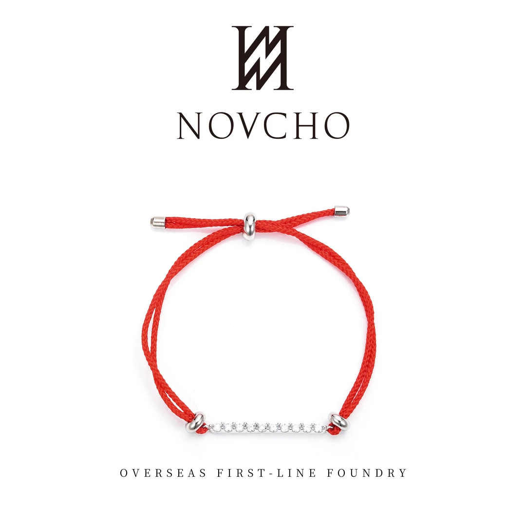 925银合成锆石手链  【鸿运长临】红绳手O0439