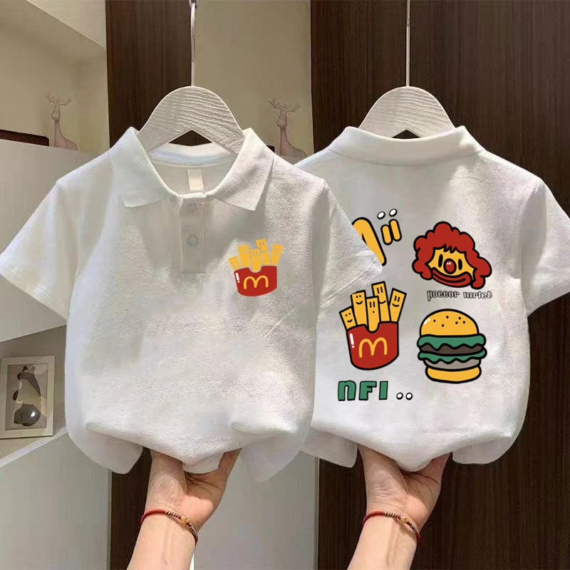 纯棉短袖polo衫男女童夏装宝宝翻领上衣儿童百搭休闲半袖体恤潮酷