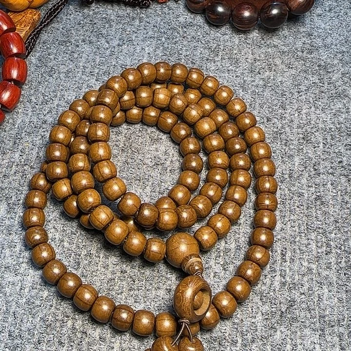 六道木全陈化老料把件串