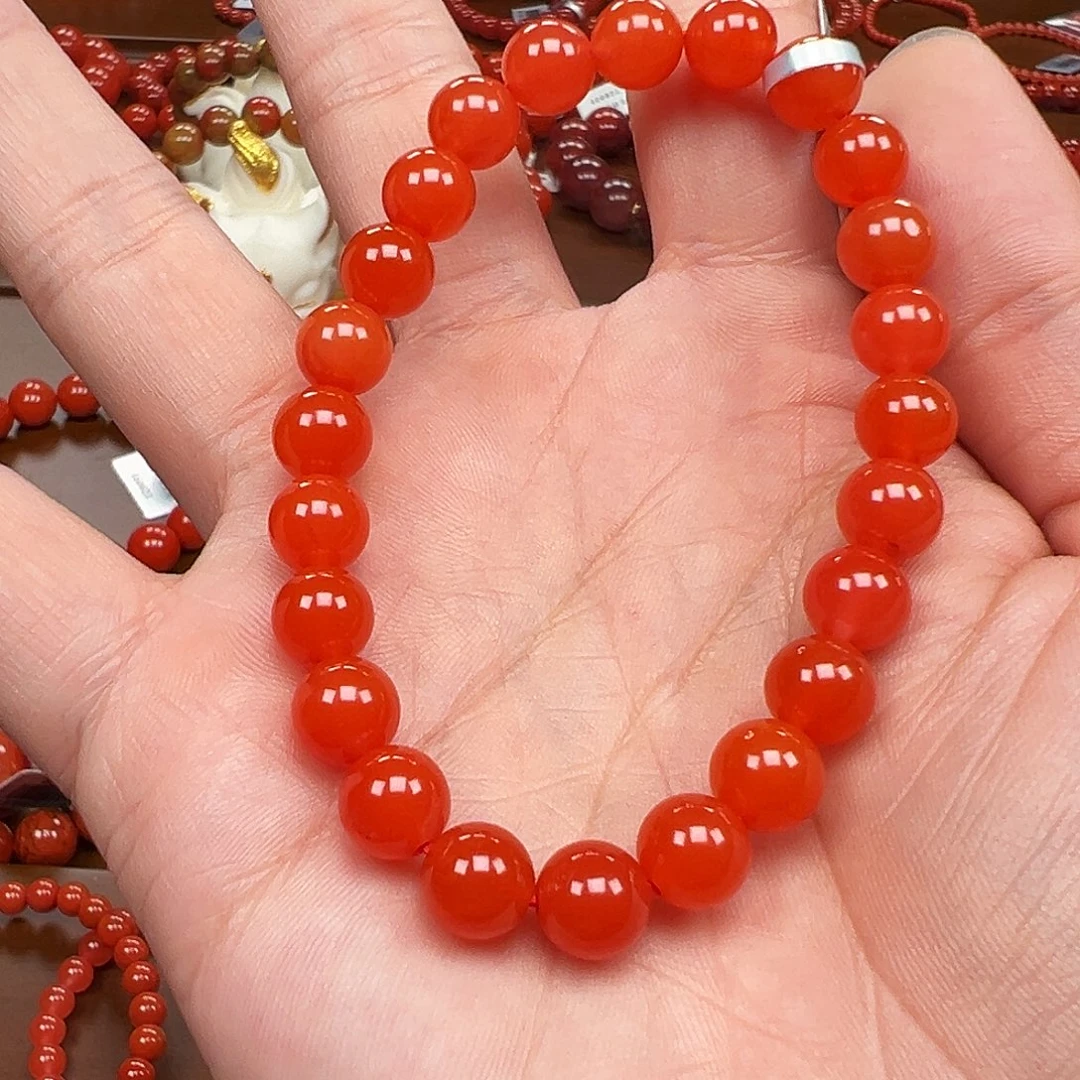 南红玛瑙未镶嵌手镯