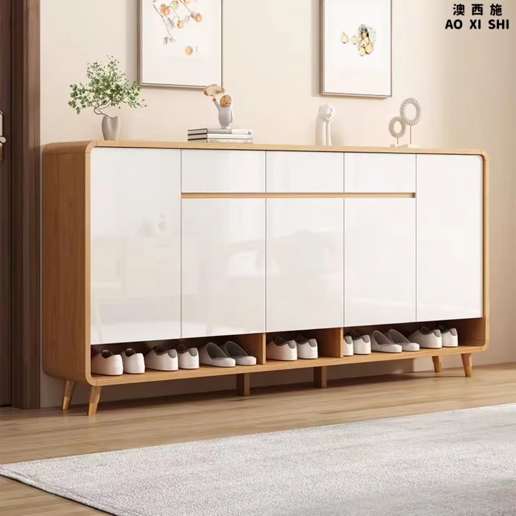 澳西施鞋柜家用实木入户楼道鞋柜储物柜入门一体靠墙门外走廊鞋柜