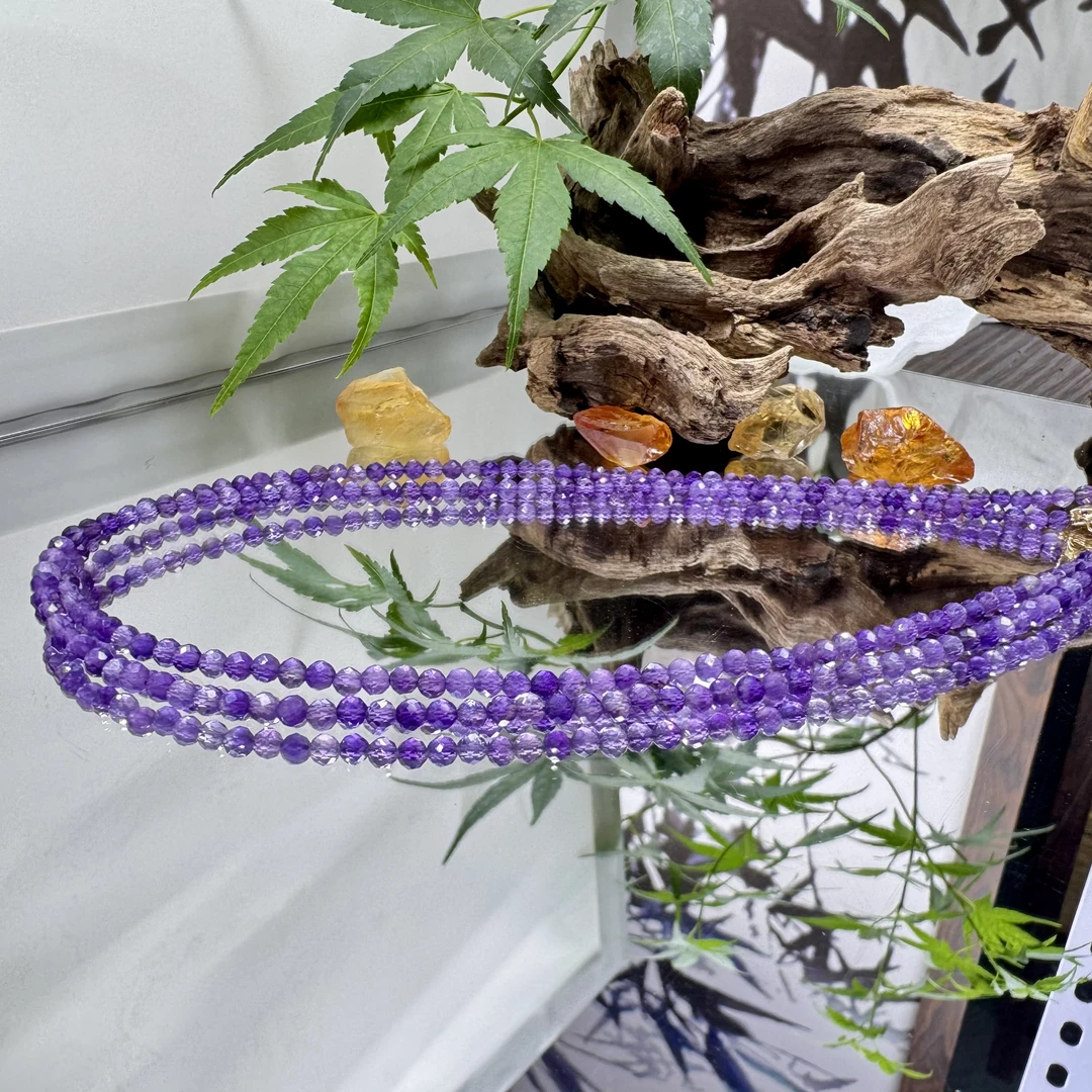 夏日必备 水晶锁骨链 天然紫水晶 气质款 精致 九紫离火必备 D014