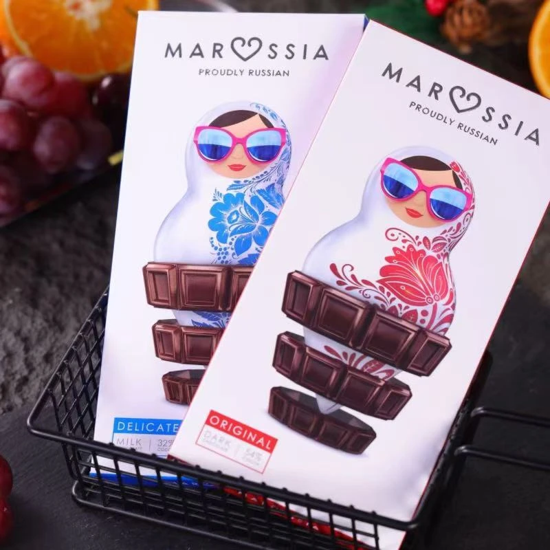 【临期5块装】马露西雅牌纯可可脂果味牛奶黑巧克力（到12月日期）