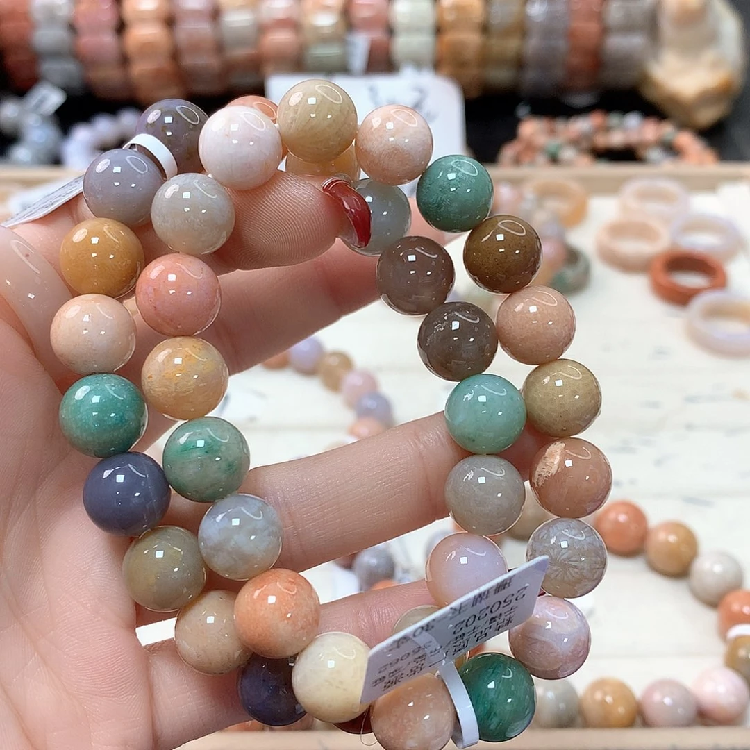 硅化珊瑚（珊瑚玉）手链未镶嵌花****时036