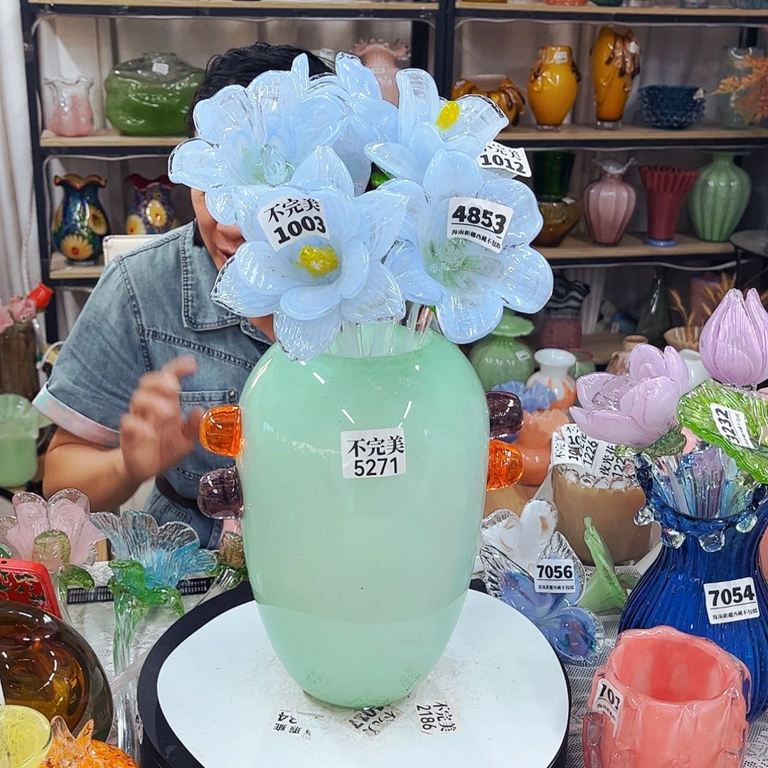 5花1瓶 家悦琉璃工艺品都不完美