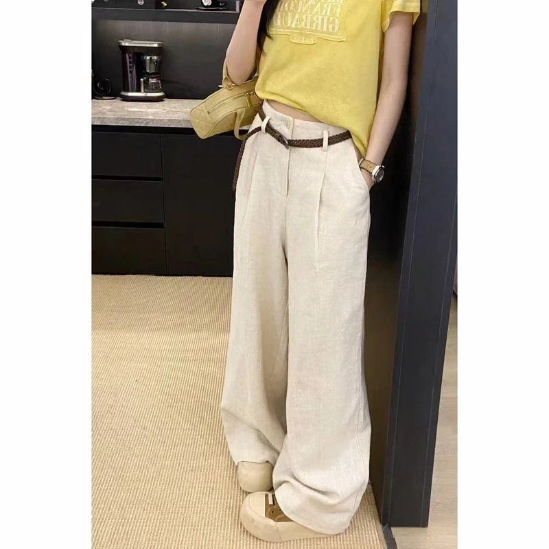 M1509 气质百搭纯色腰带款休闲裤三色可选！裤长107 款号UF21076