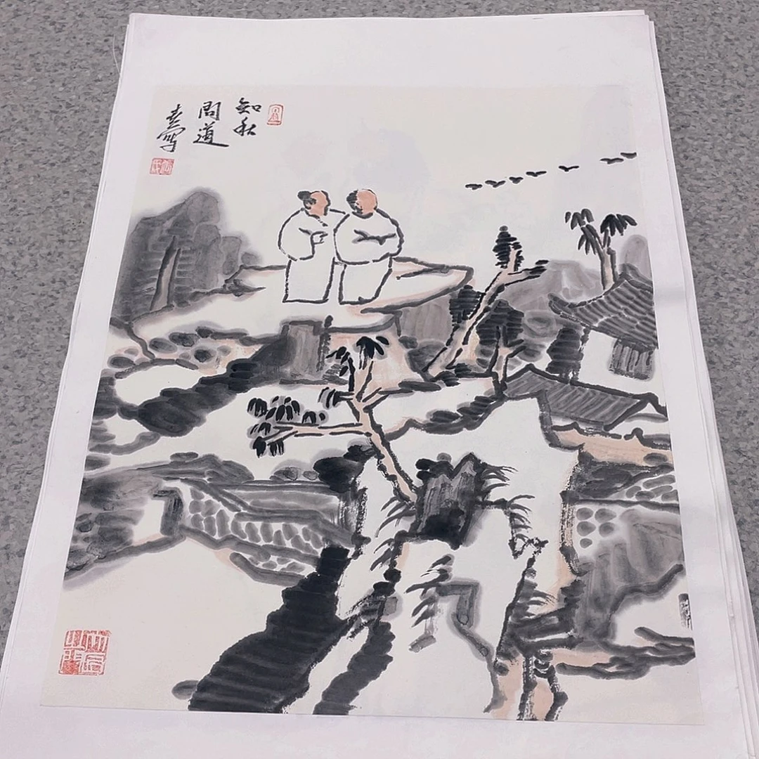 国画1.4平尺手绘国画作品