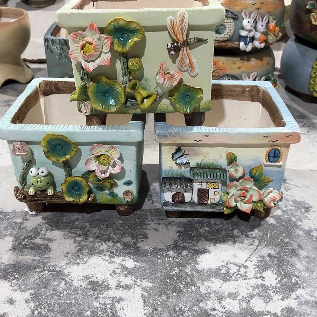 红陶惠*信宇麦饭石花盆