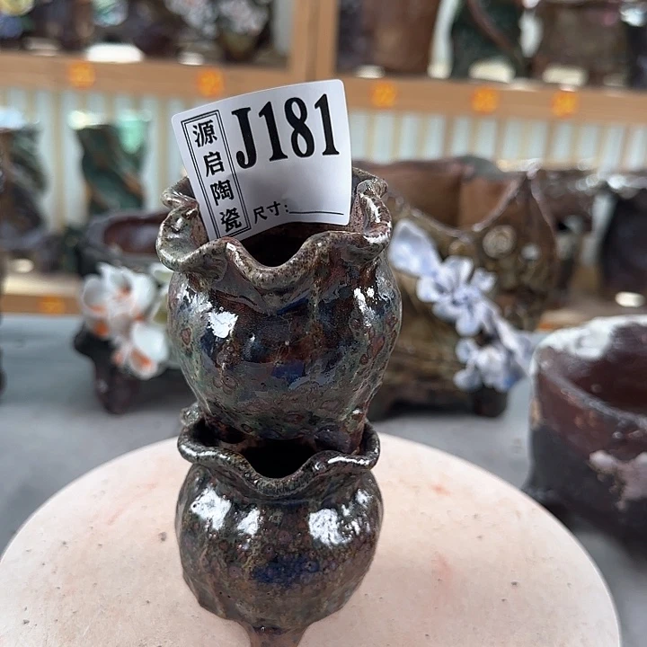 紫砂花盆景德镇陶瓷多肉花盆181