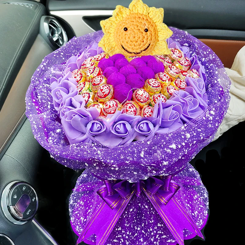 中高考一举夺魁花束成品向日葵棒棒糖花束送学生成人礼毕业礼物