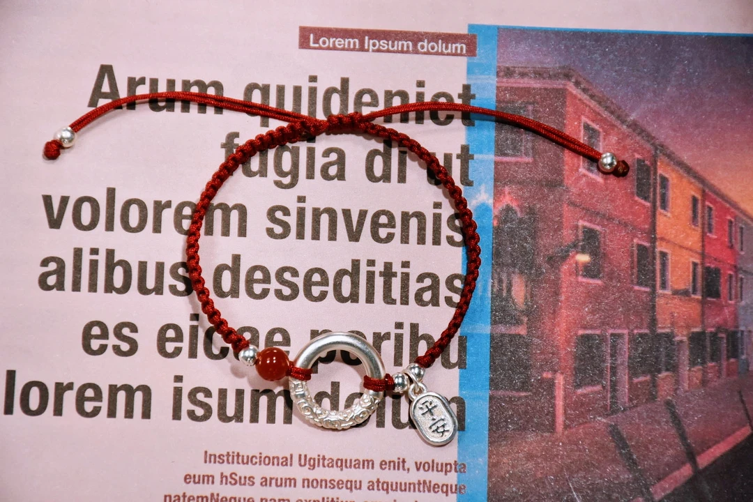 足银手链 平安扣手链手绳编织小众手串情侣礼物银饰手工定制diy