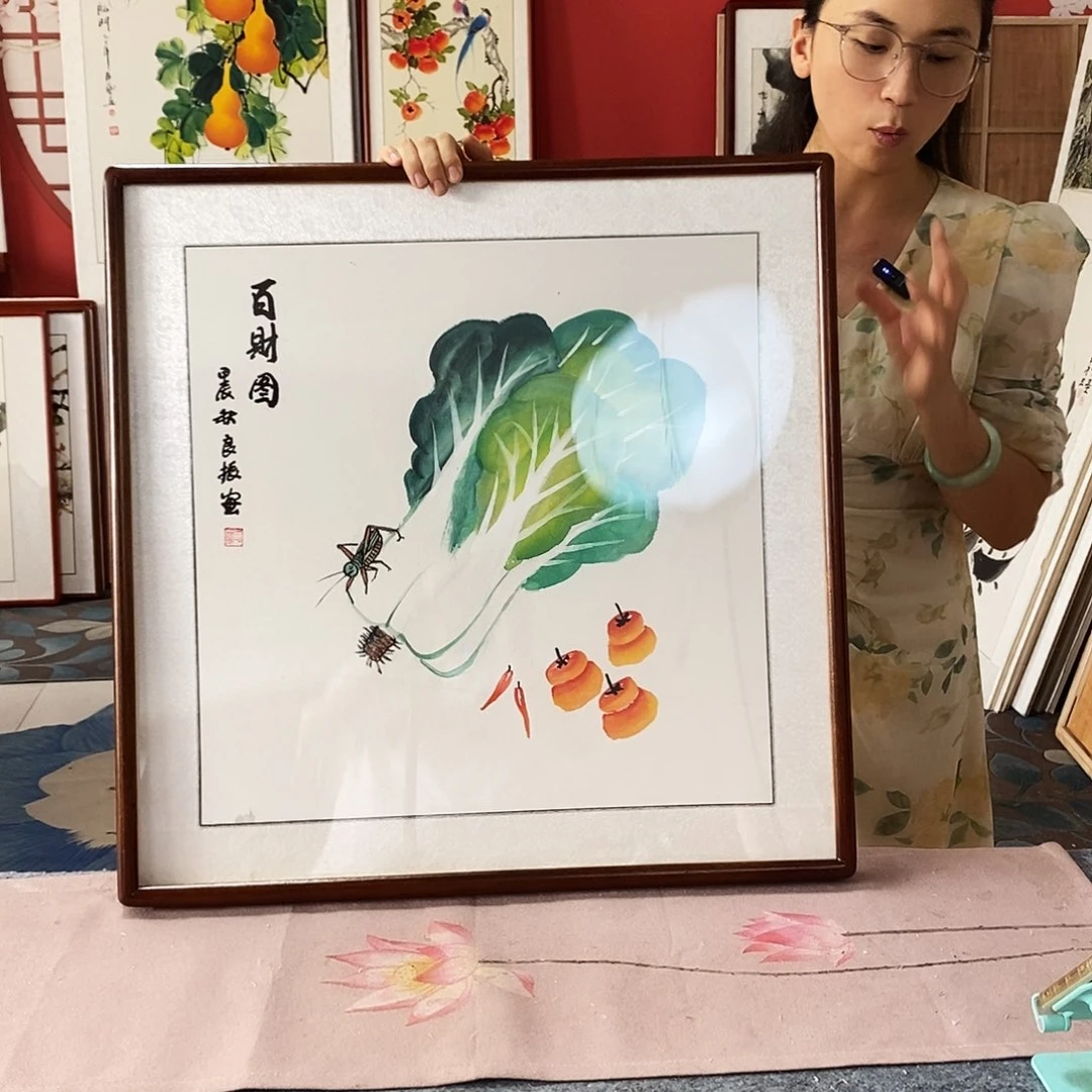 国画国画作品纯手绘作品62✖️62外径尺寸