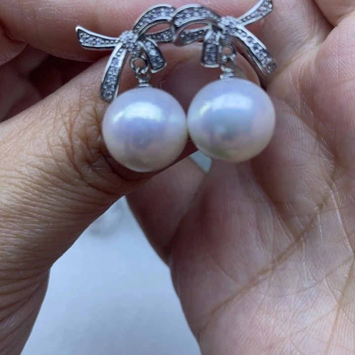 耳饰淡水珍珠银S925镶嵌