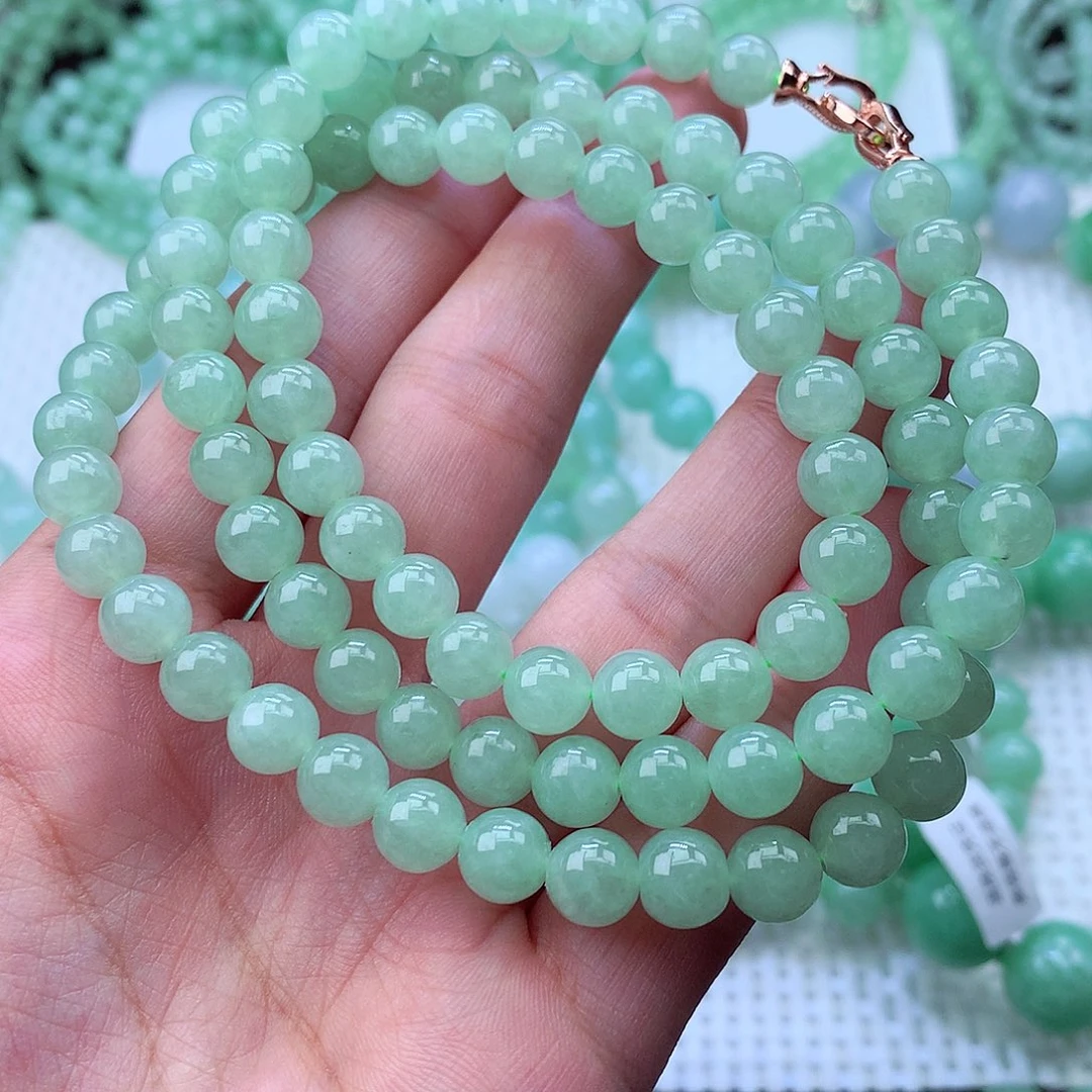 翡翠未镶嵌毛衣链卡7.6