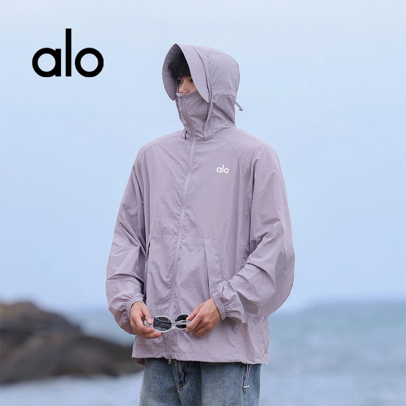 alo防晒衣外套夏透气紫外线户外宽松薄款运动紫外线可拆卸防晒衣