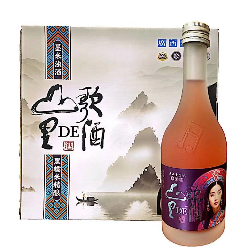 黑珍墨米浊酒低度甜酒手工精酿微醺小酒380ml*6瓶组合装米酒