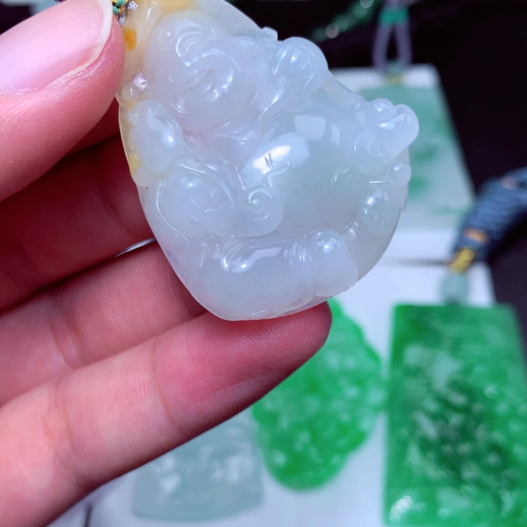 颈饰未镶嵌翡翠天然A货翡翠