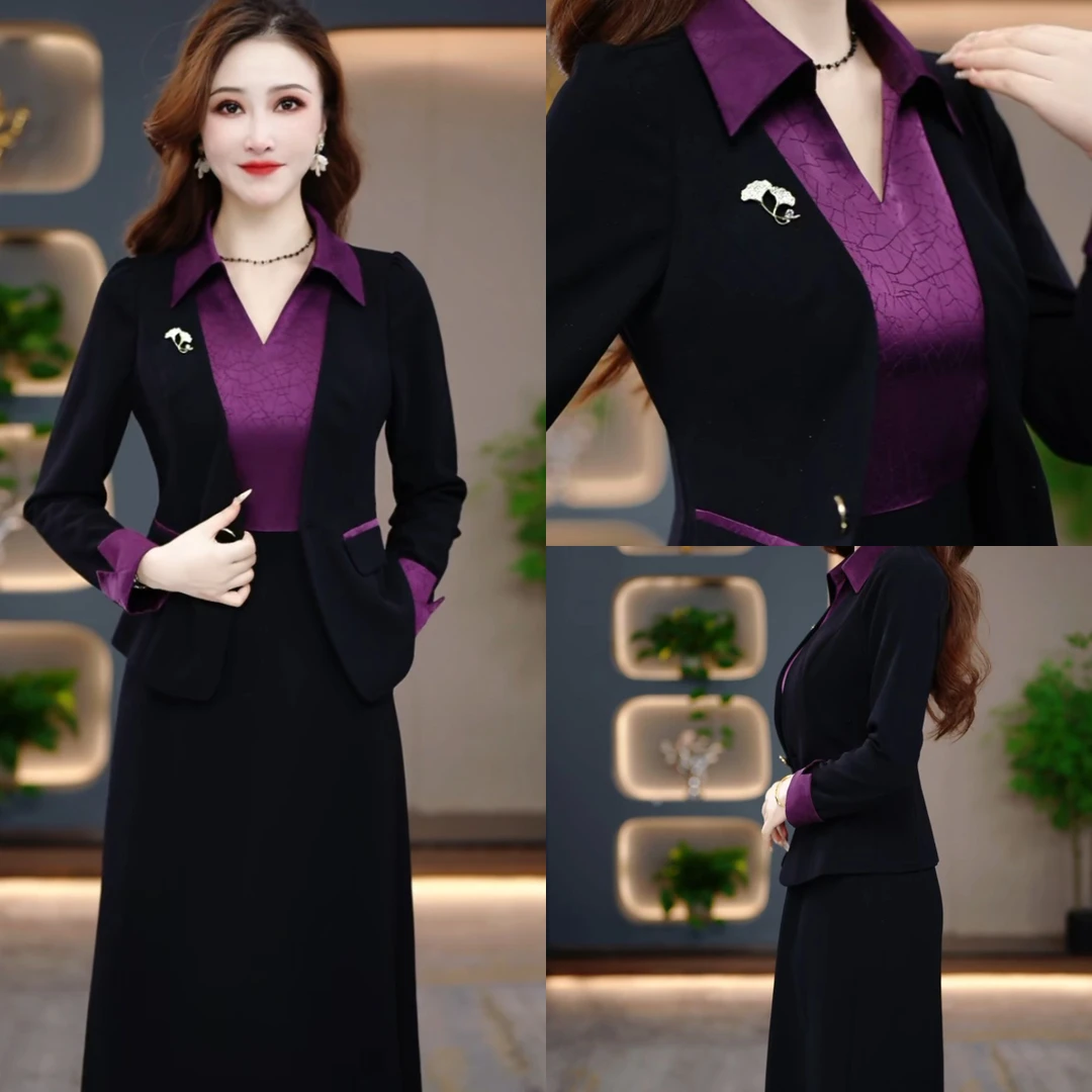 秋季时尚连衣裙2025新款气质显瘦时尚百搭收腰连衣裙MY25Y2118款