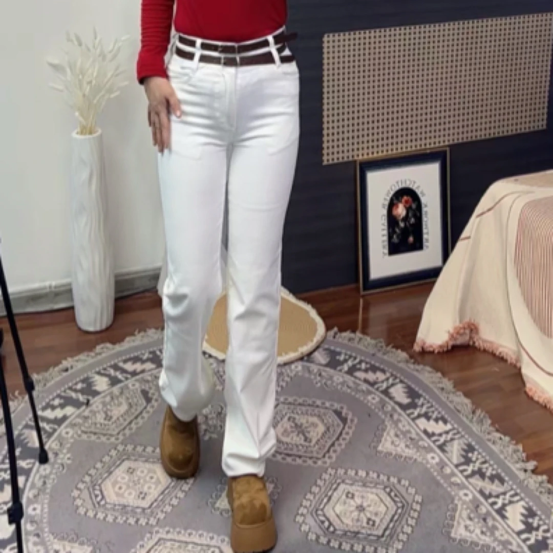 丑女新款双皮带裤子