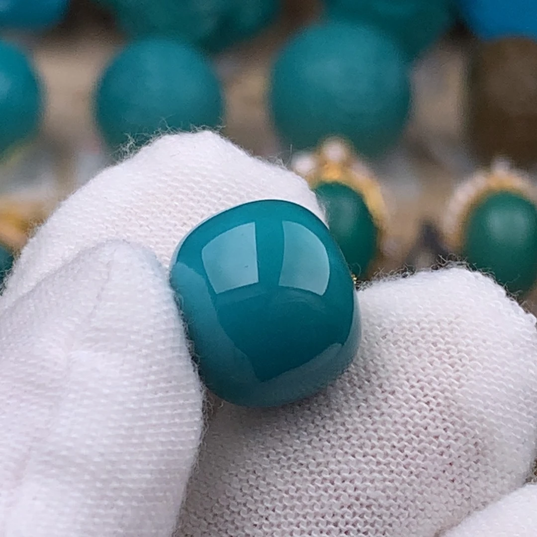 未镶嵌绿松石珠宝奇石13.5mm