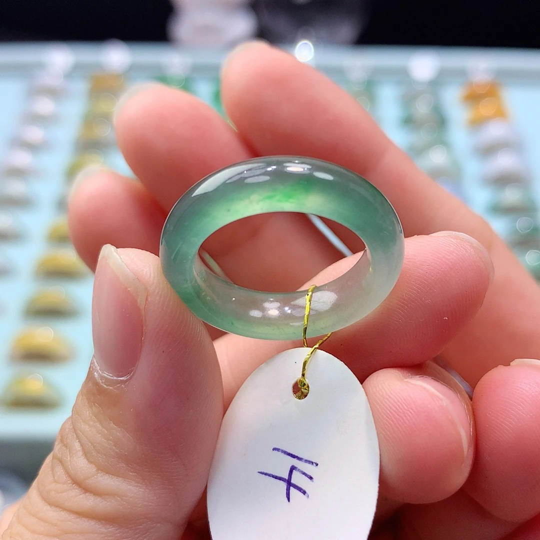 未镶嵌戒指翡翠14圈