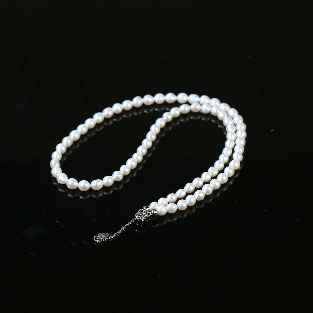 【麦子家族】天然淡水珍珠项链4.5-5mS925银百搭 HZ2-009-1