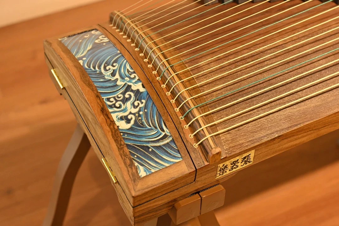 乐器张挖筝【古法手工黄金檀木挖筝（130cm ）】