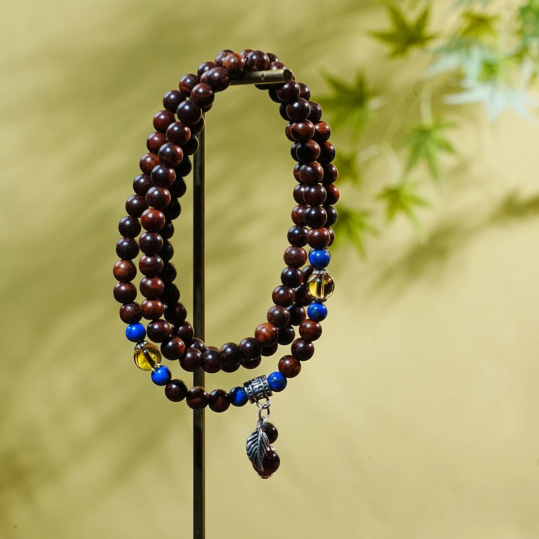 印度小叶紫檀金星DIY手串 0.55cm  12.35g 251009096 C