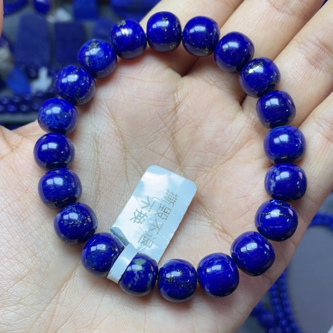 青金石未镶嵌10×9mm老型手串