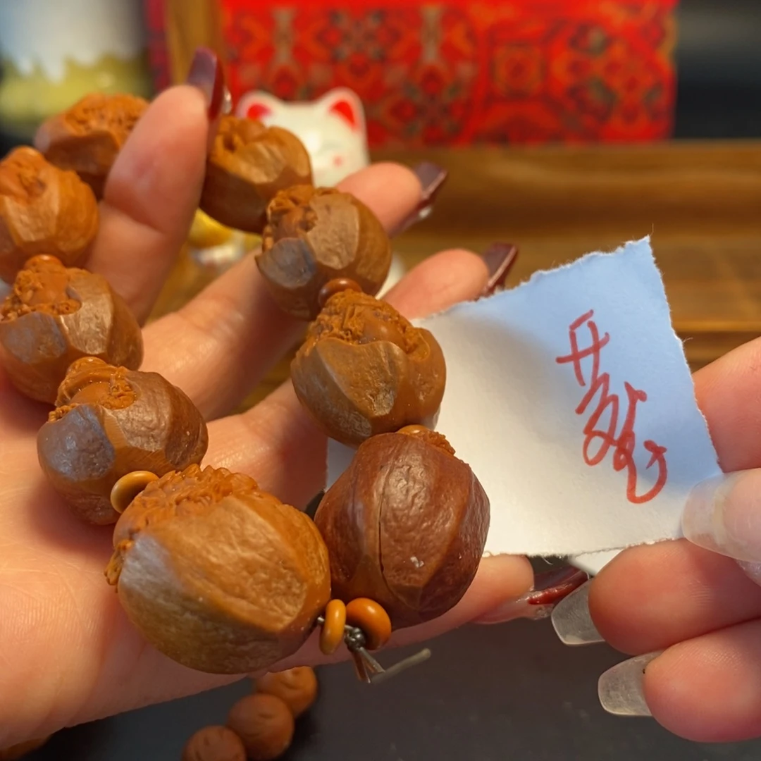 橄榄核手串/手链钟馗，开裂