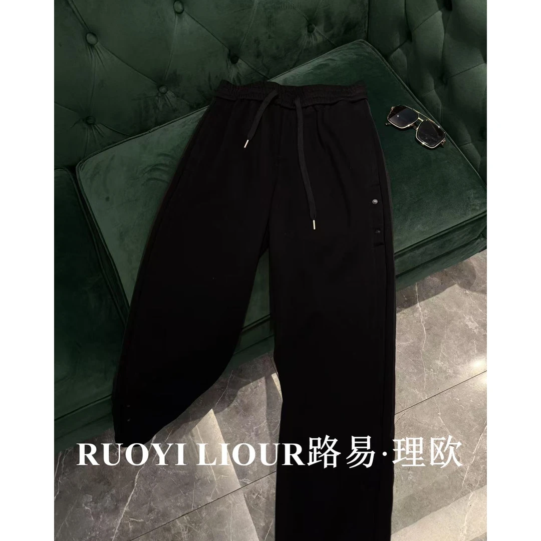【路易理欧】欧货时尚潮流商务纯色修身冬季百搭休闲裤25092