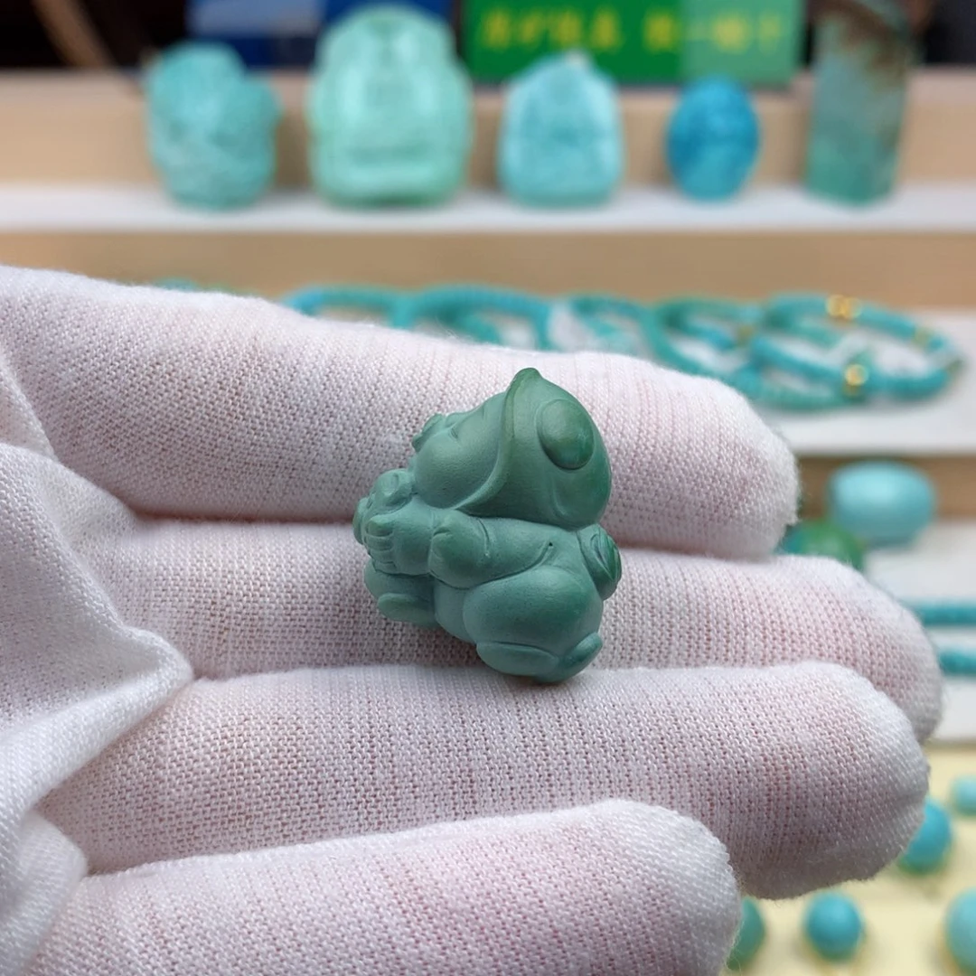绿松石未镶嵌珠宝奇石14.9mm