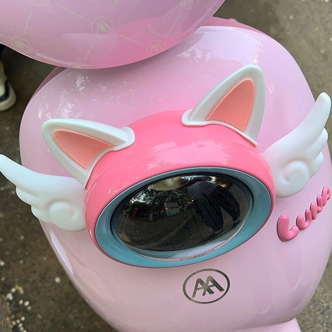 电动车摩托天使翅膀猫耳朵可爱装饰车贴头盔爱玛台铃可爱小配件牛