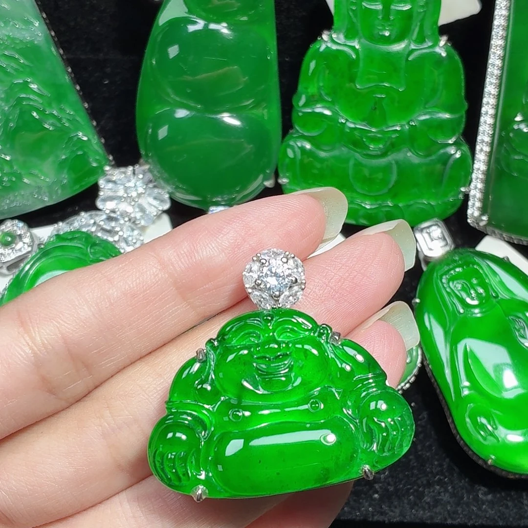 翡翠银S925镶嵌颈饰