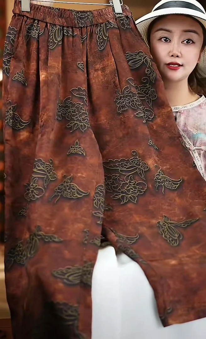 春华秋实<<非遗美学>>1217夏季新款宽松休闲裤子