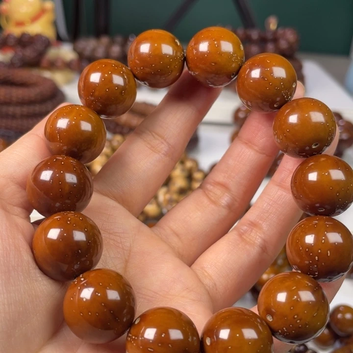 紫金鼠手串17尺寸练手小黄白斑款（油性大/满天星）