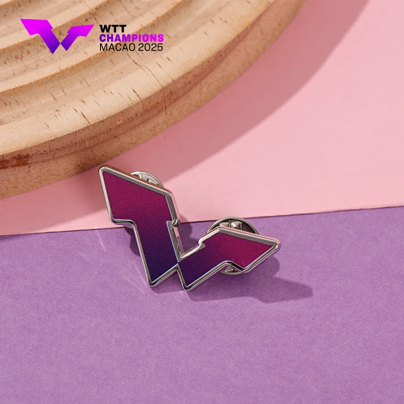 WTT澳门冠军赛2025官方特许商品LOGO徽章乒乓赛事周边纪念品