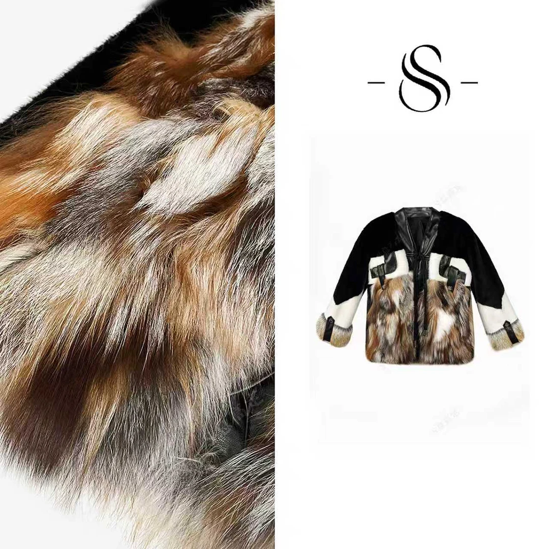 【丹丹】冬款高奢offse风格重工拼接设计气质短外套D0101