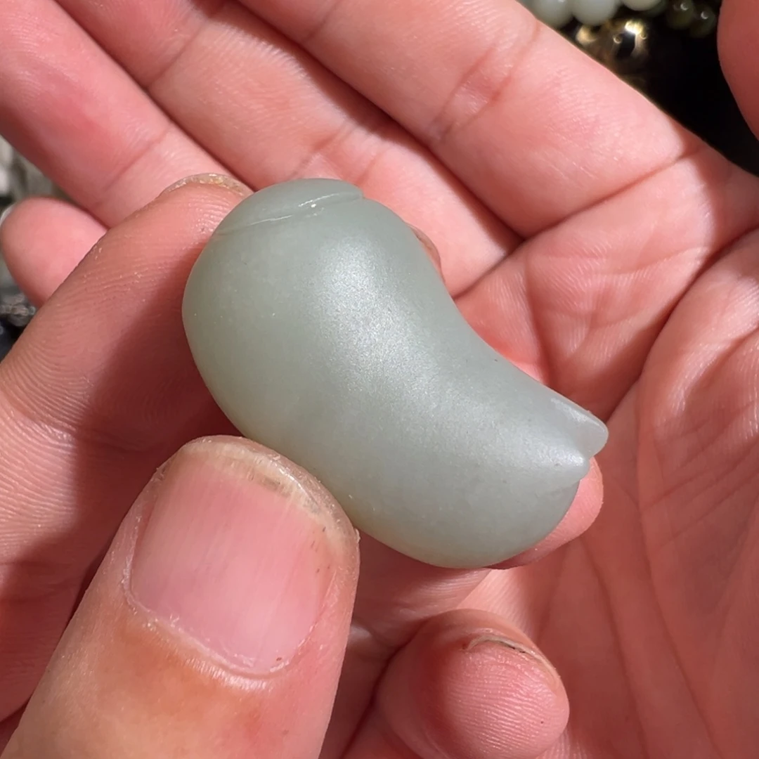 和田玉未镶嵌颈饰新疆青白哑光男人都是大“猪蹄子”福利11