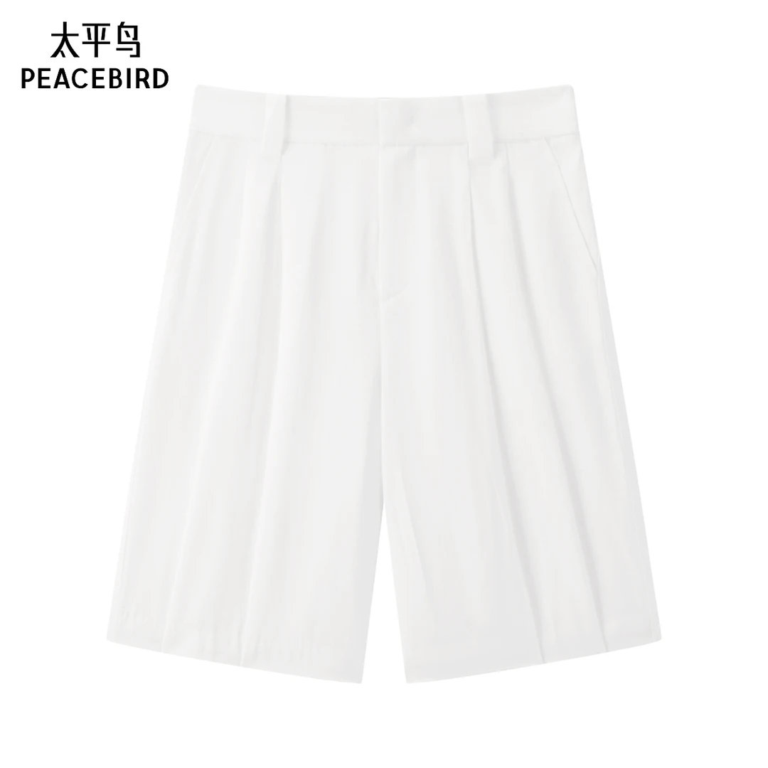 【商场同款】太平鸟26年夏新宽松显瘦白色阔腿休闲短裤A1GCG213N
