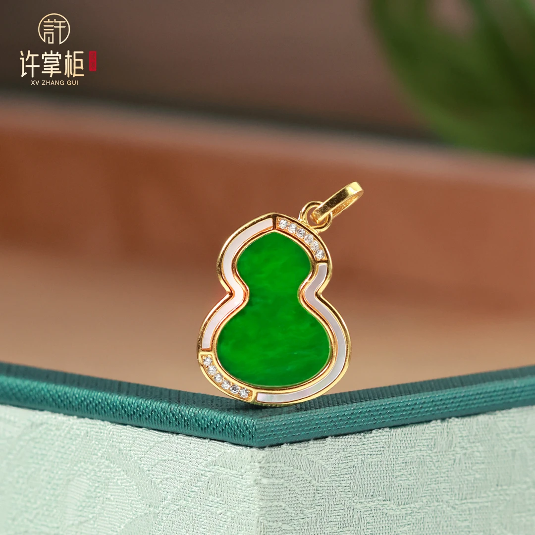 许掌柜｜翠韵福葫 S925银翡翠吊坠天然缅甸翡翠A货葫芦配饰气质