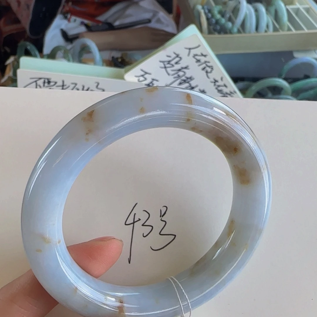 翡翠手镯未镶嵌老坑54.8圈入口即化