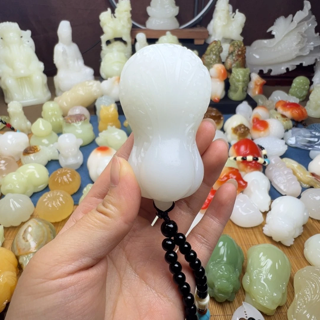 石材^****^手工雕刻羊脂白白菜