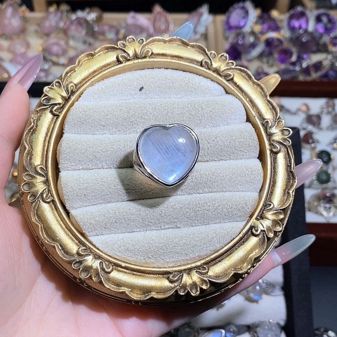 飞***警水晶戒指银S925镶嵌